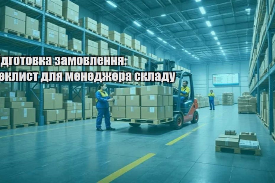 pidgotovka zamovlennya cheklyst dlya menedzhera skladu