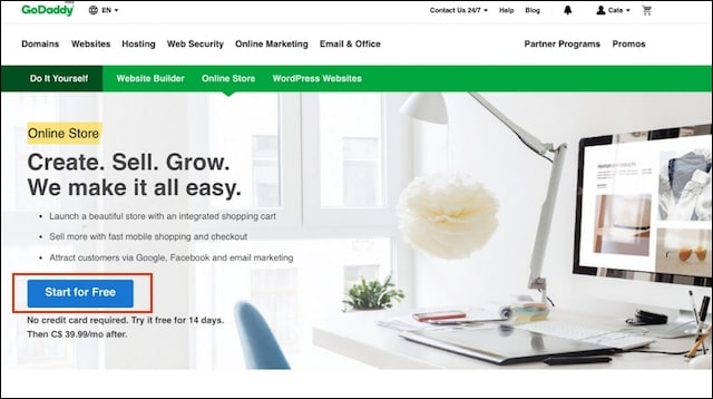 godaddy online store ooanw